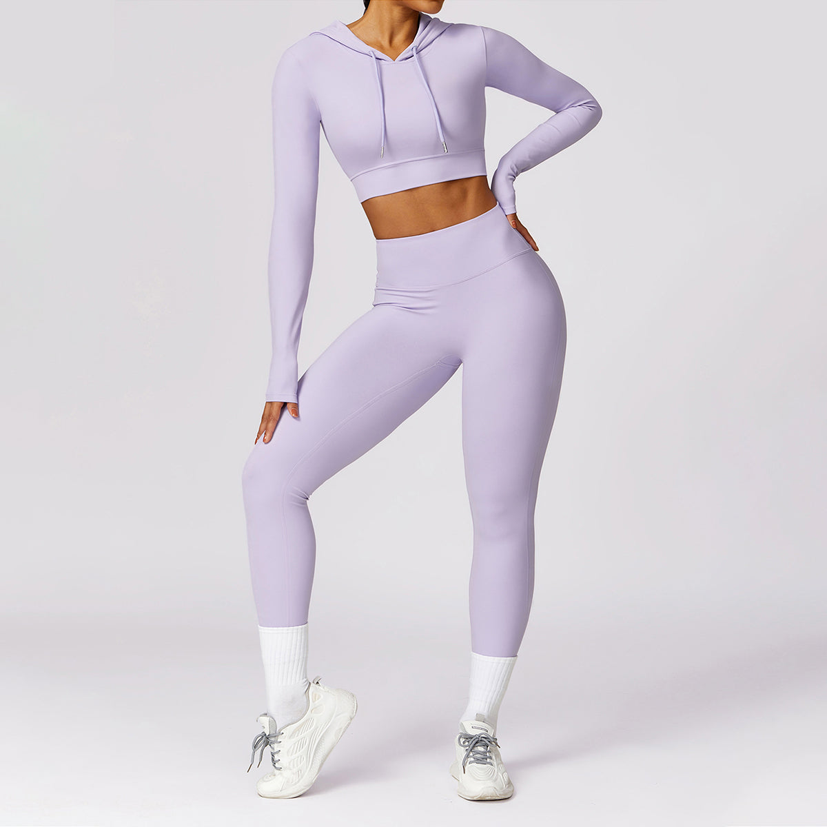 Hoodie Cropped Sports Top - Etel