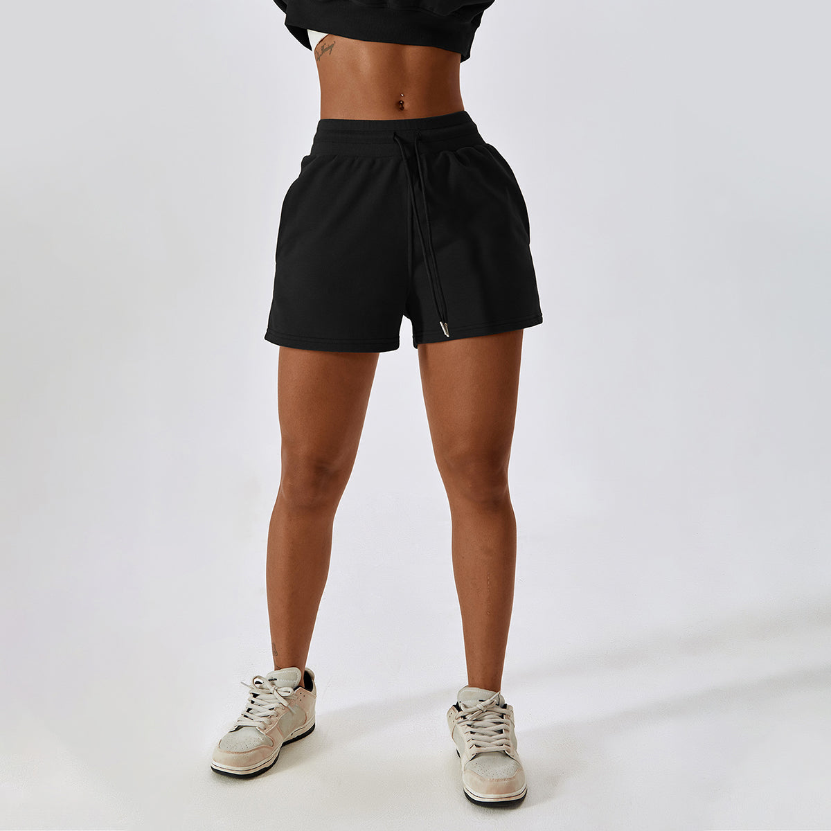 Drawstring Pocket Casual Shorts