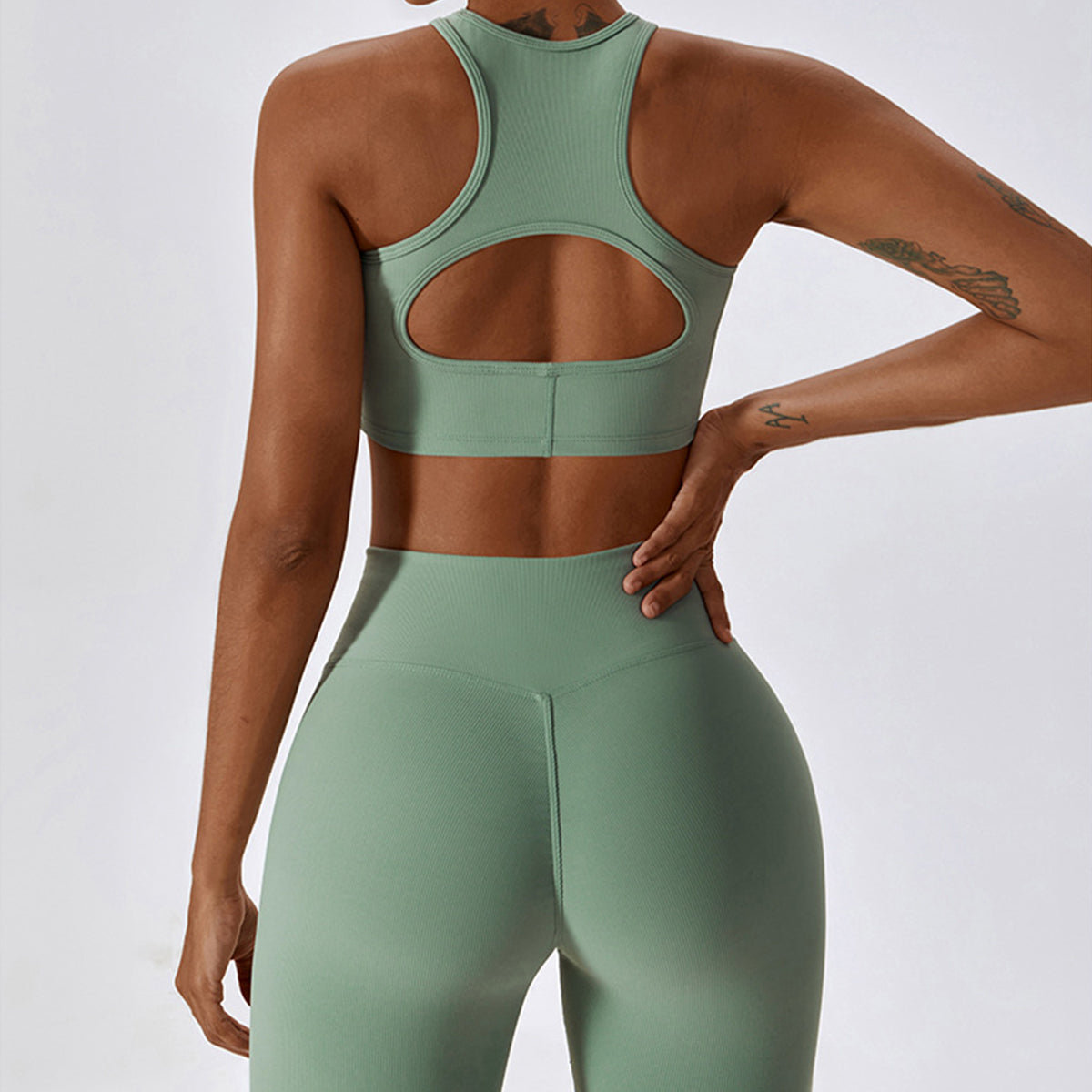 Racerback Cut Out Sports Bra