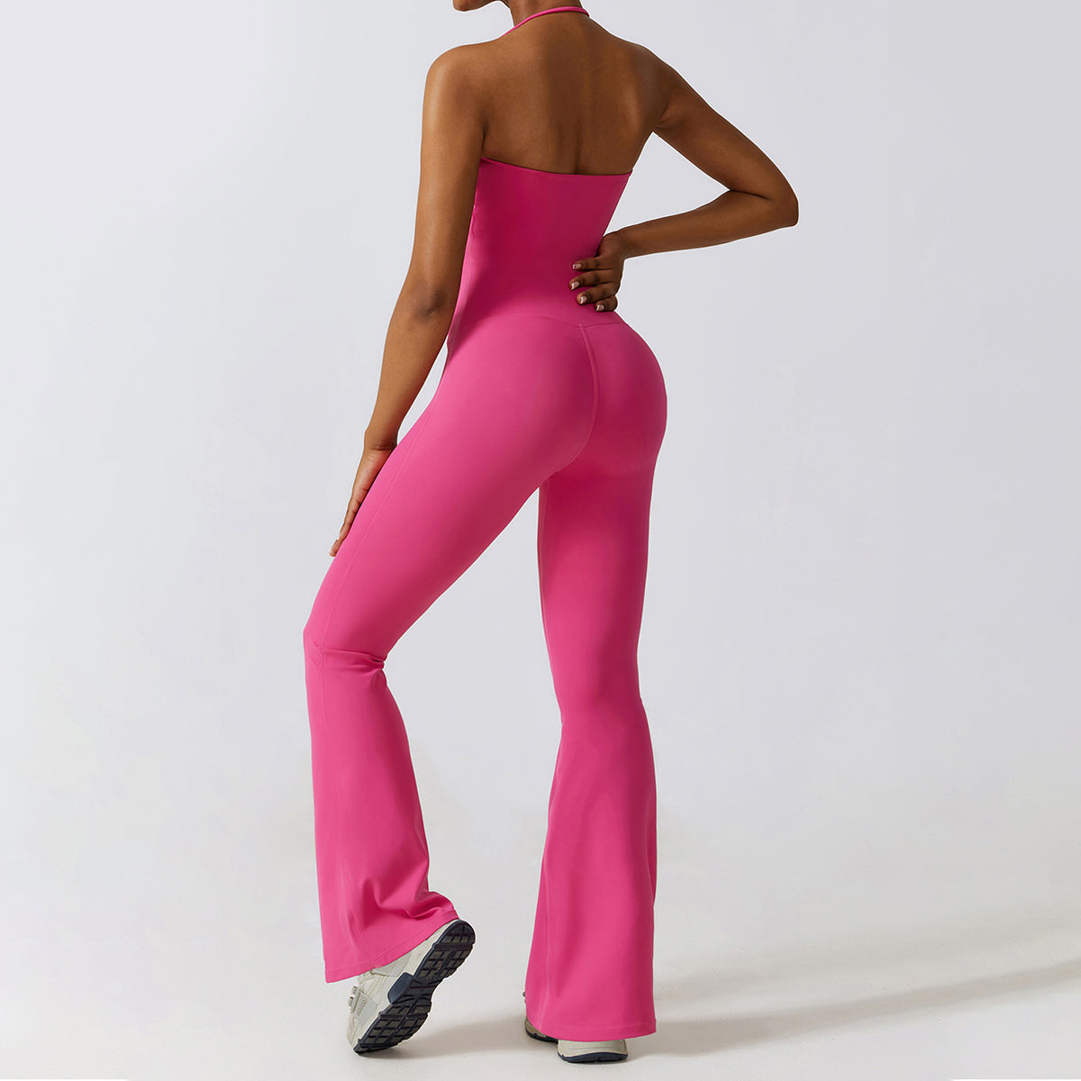 Halter Yoga Flare-leg Jumpsuit