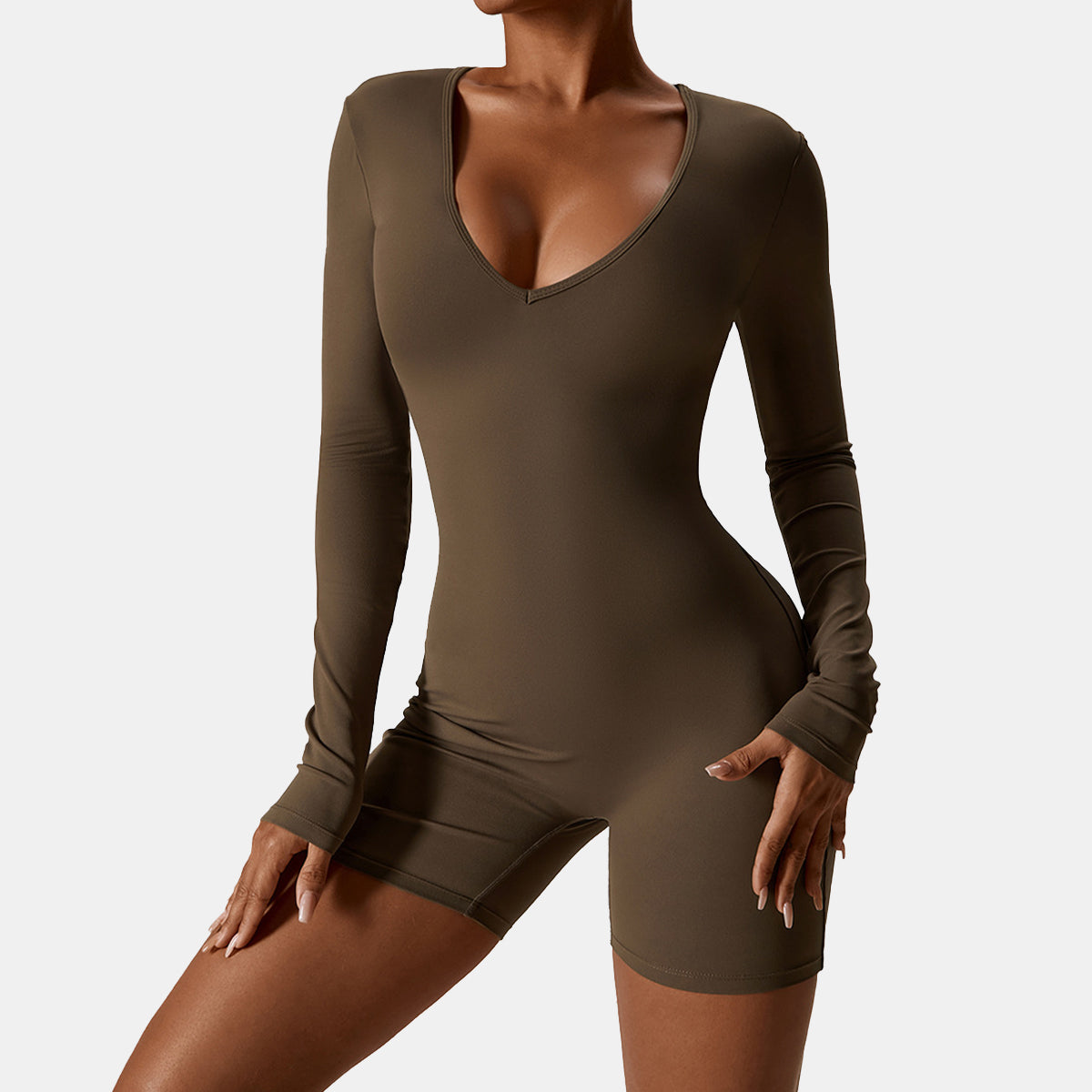 V Neck Yoga Romper