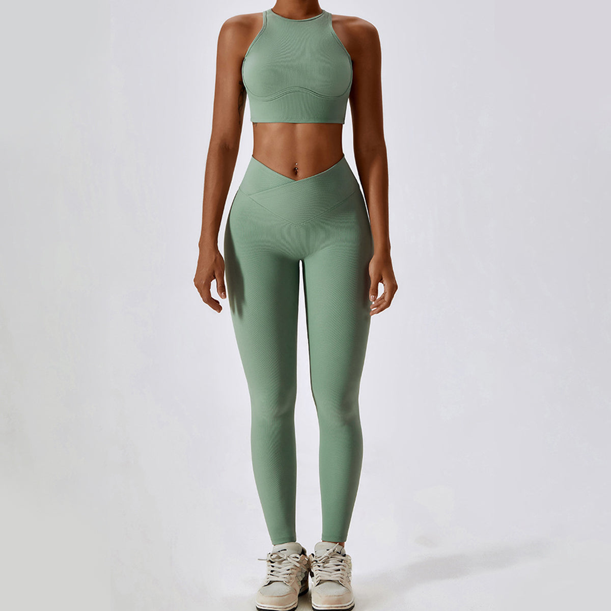 V Cross Rib Leggings