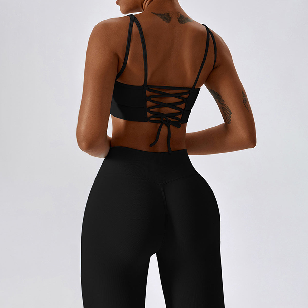 Lace-up Cut Out Sports Bra