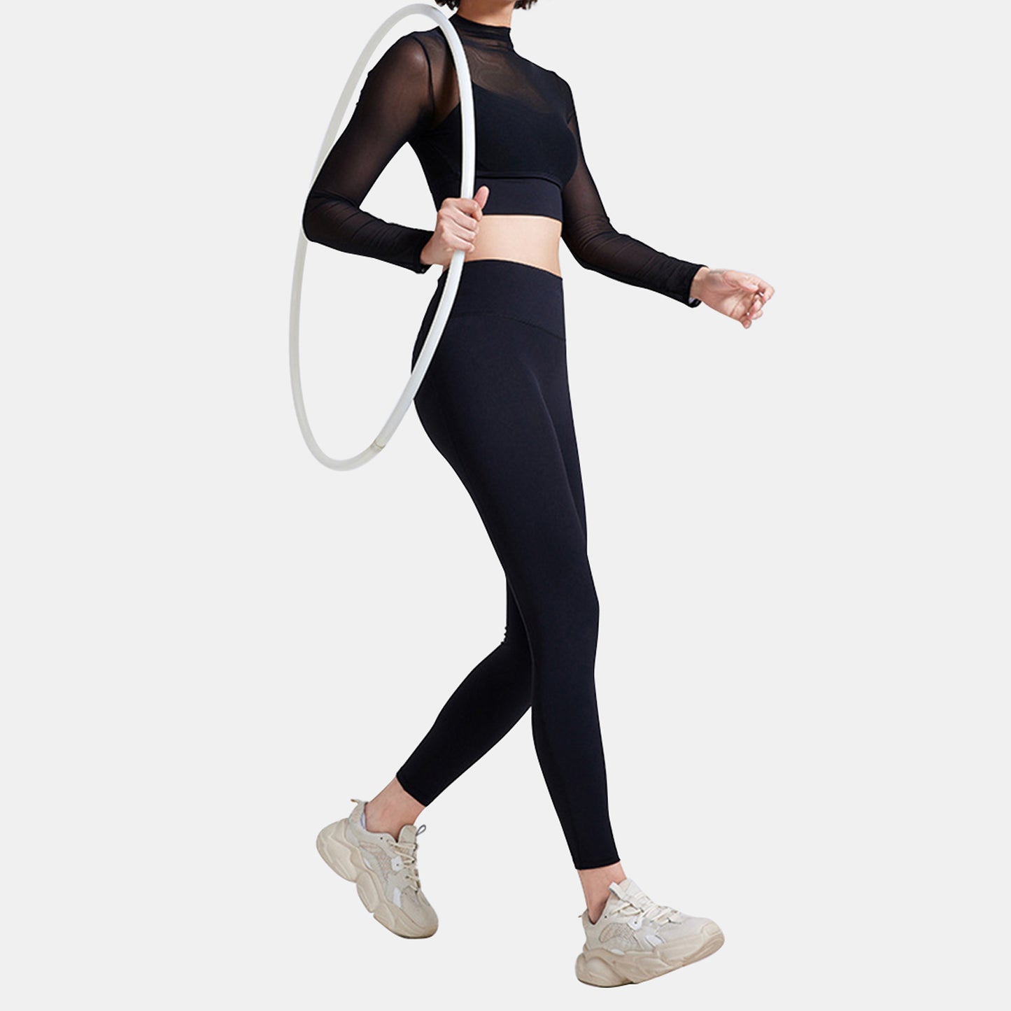 Mesh Long Sleeve Sports Top