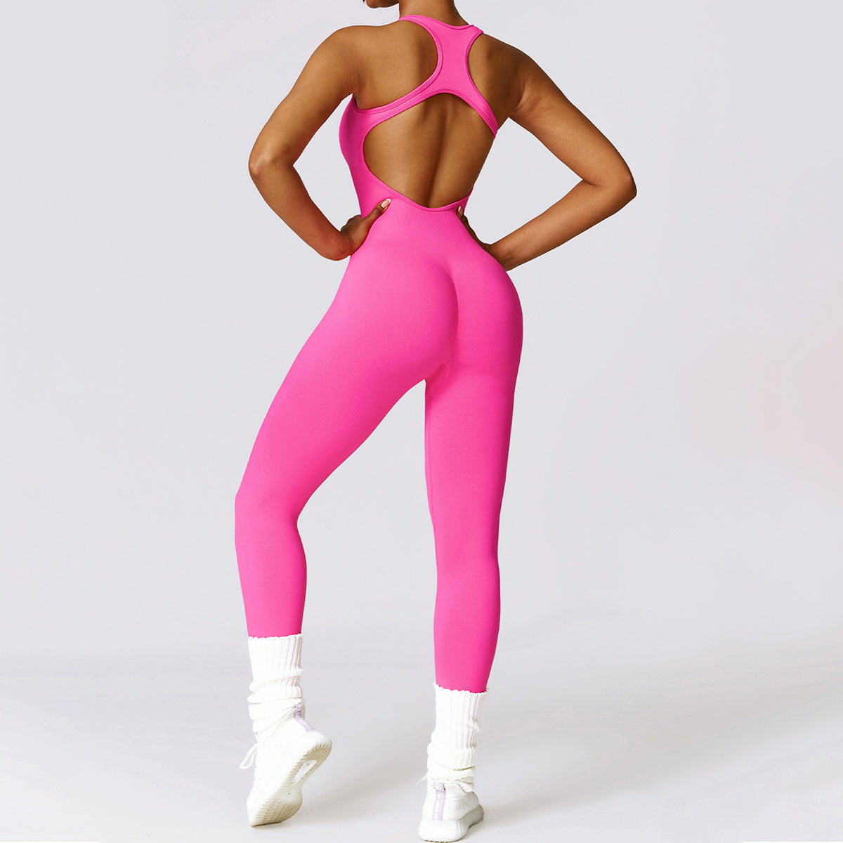 Seamless Cut Out Yoga Jumpsuit - Riza