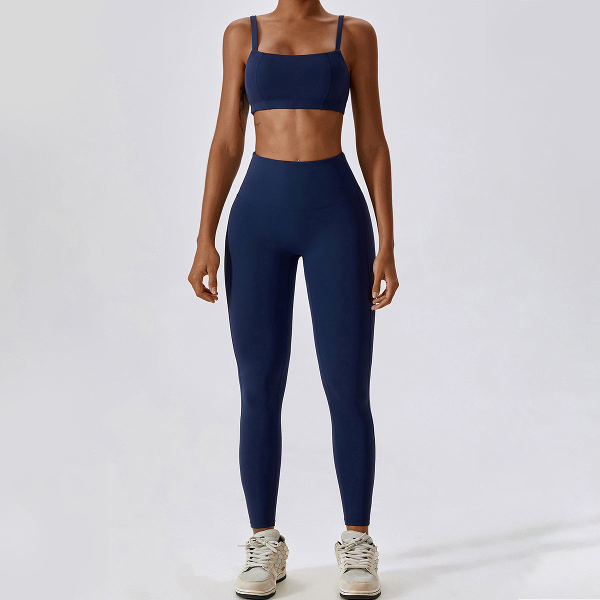 Square Neck Sports Bra - Cherri