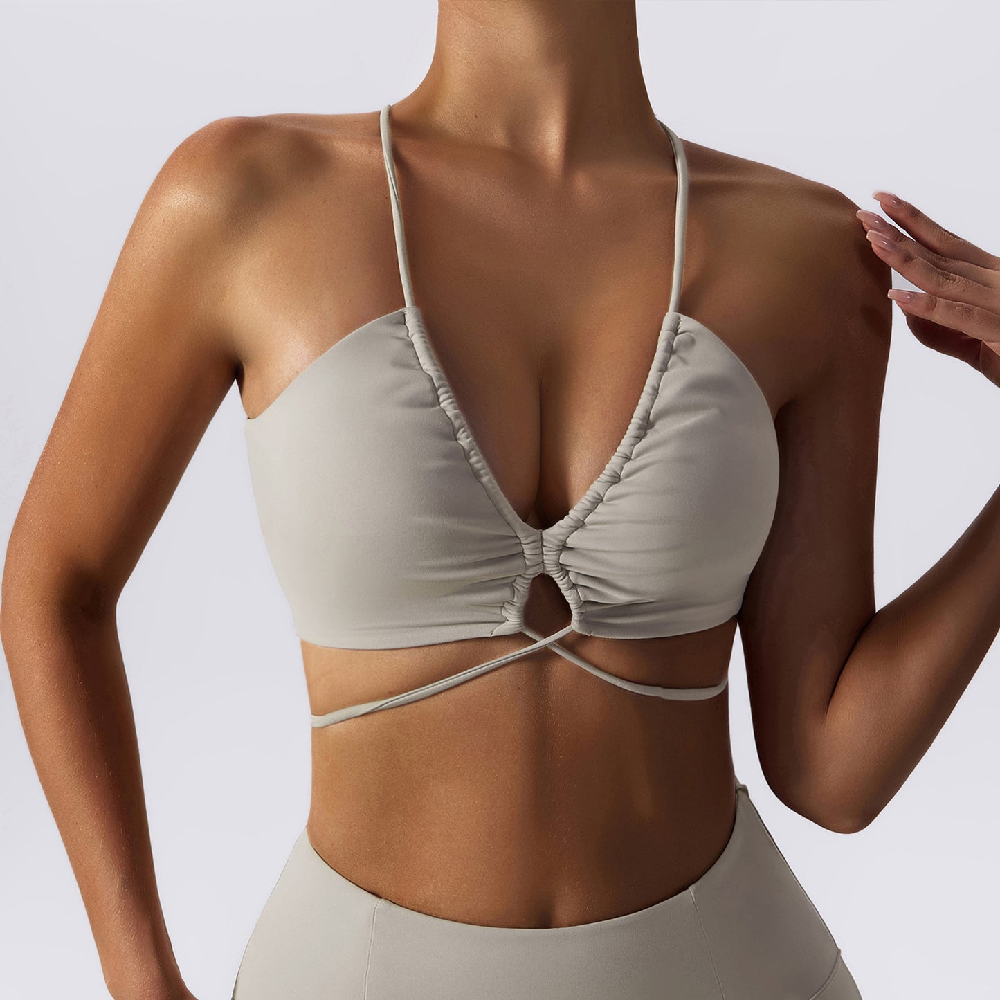 Lace-up Workout Bra