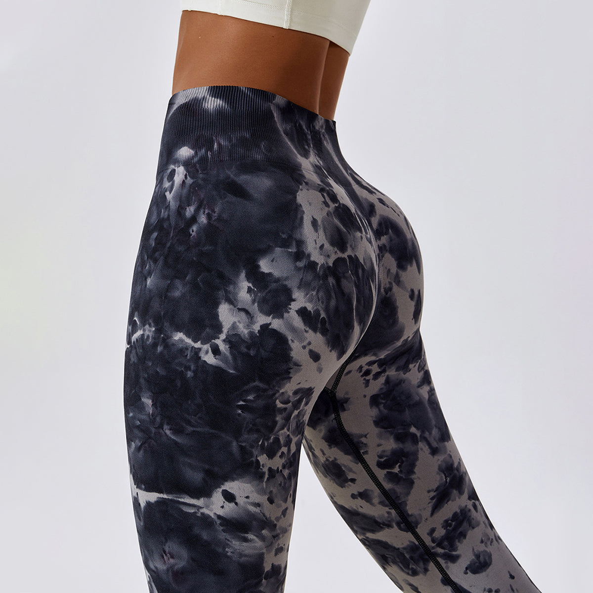 Tie-Dye Seamless High Waisted Leggings