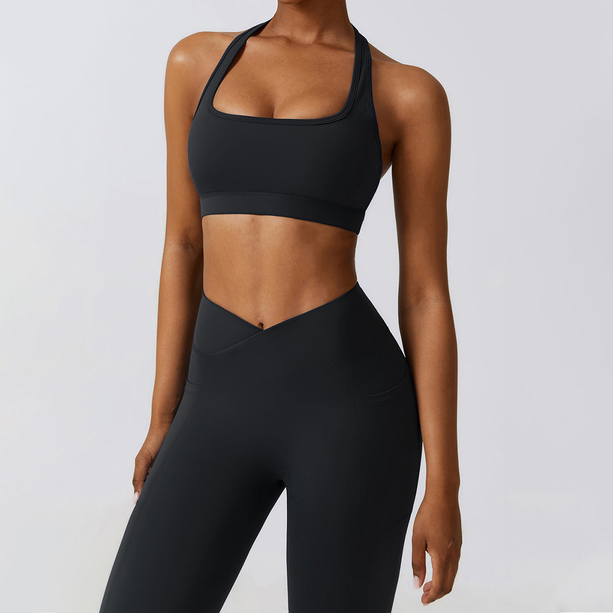 Halter Square Neck Sports Bra