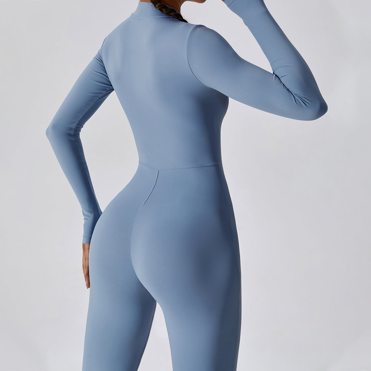 Zipper Long Sleeve Yoga Jumpsuit