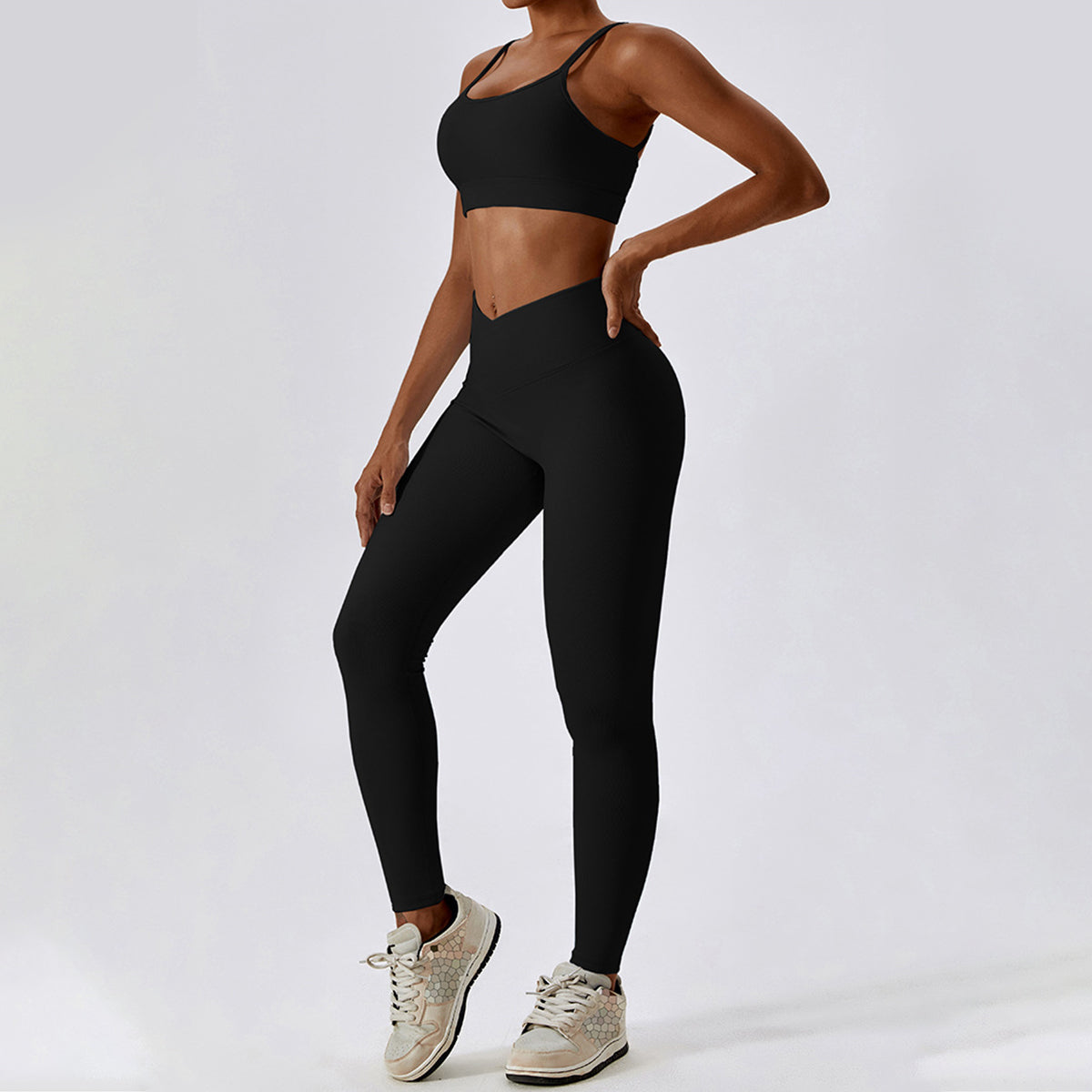 V Cross Rib Leggings