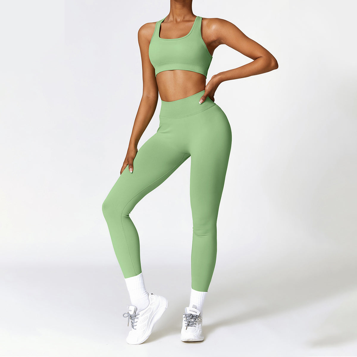 Seamless V Back Butt Lifting Sport Leggings