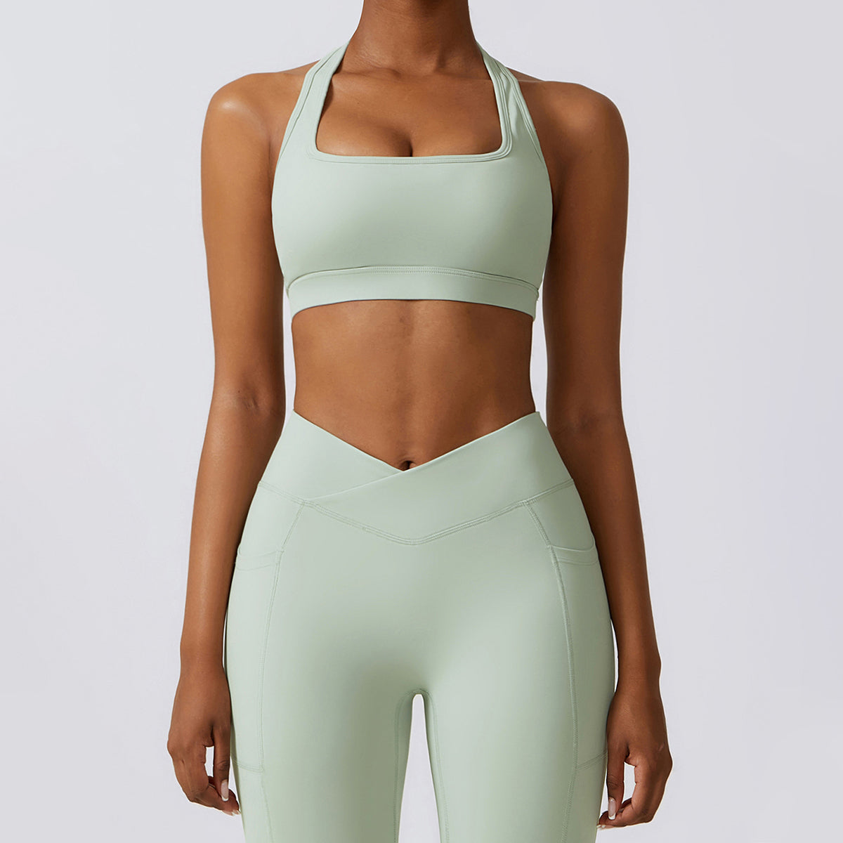 Halter Square Neck Sports Bra