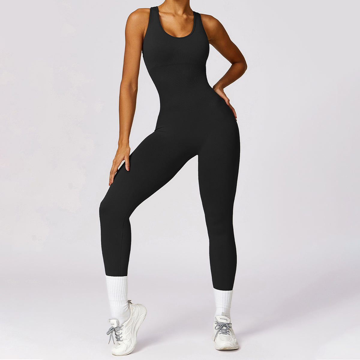 Seamless Cut Out Yoga Jumpsuit - Riza