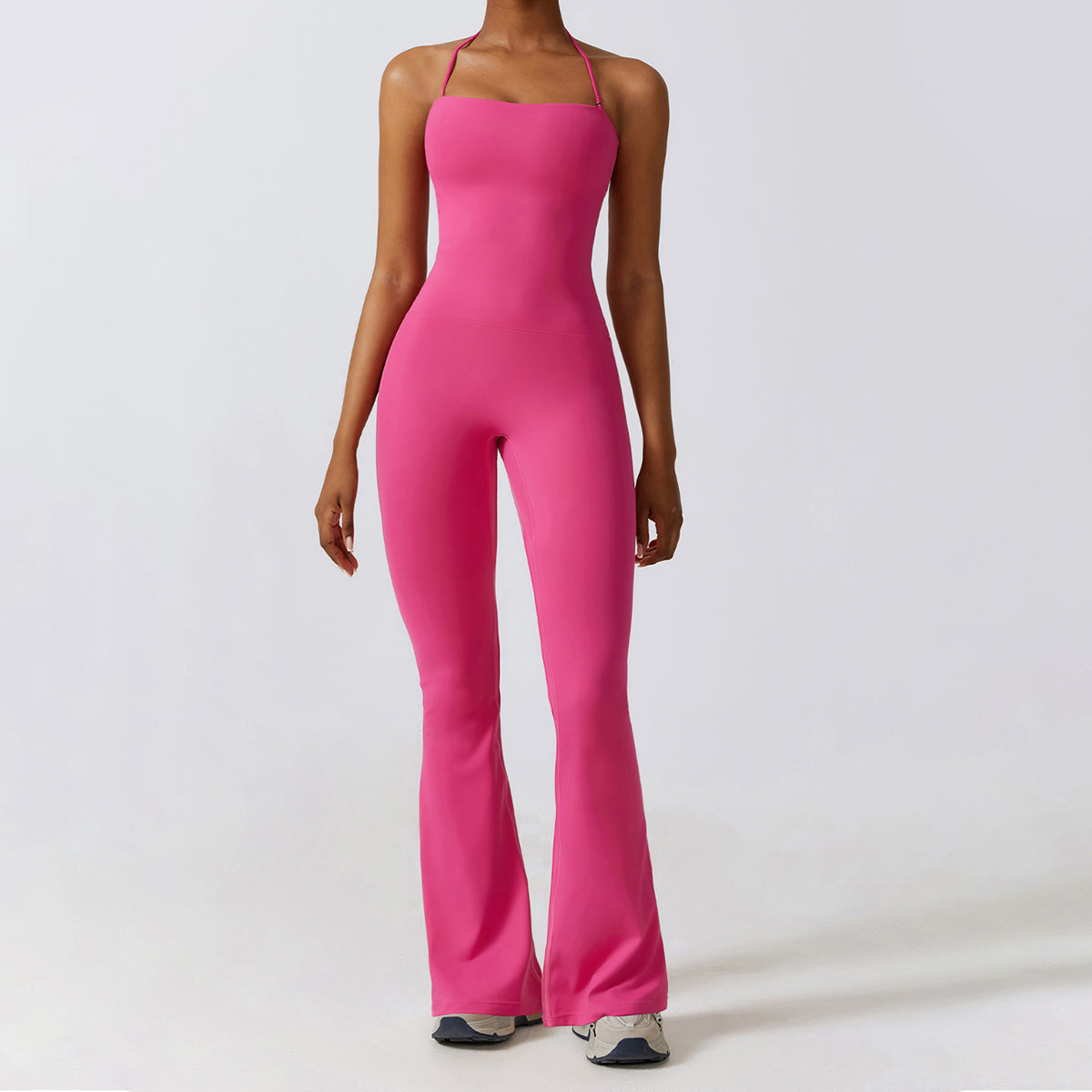 Halter Yoga Flare-leg Jumpsuit