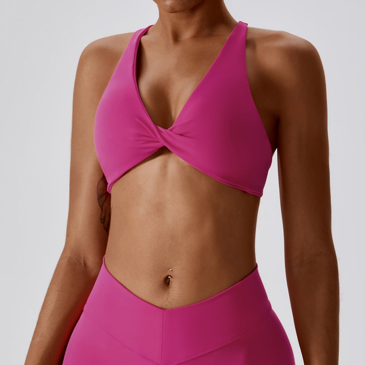 Twist Front Workout Bra