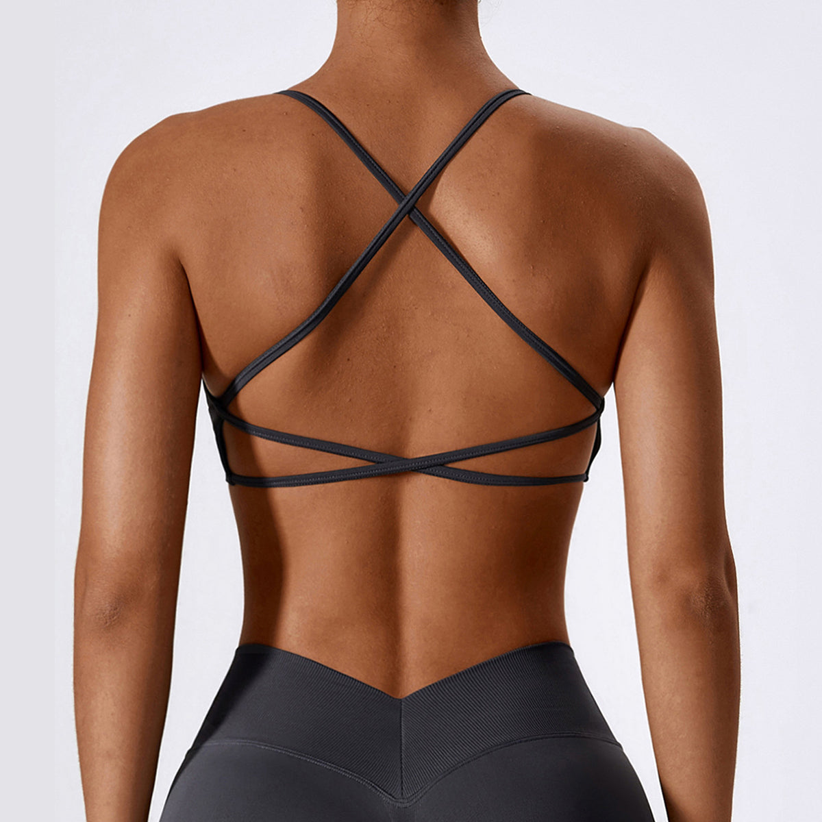 Seamless Backless Crisscross Sports Bra