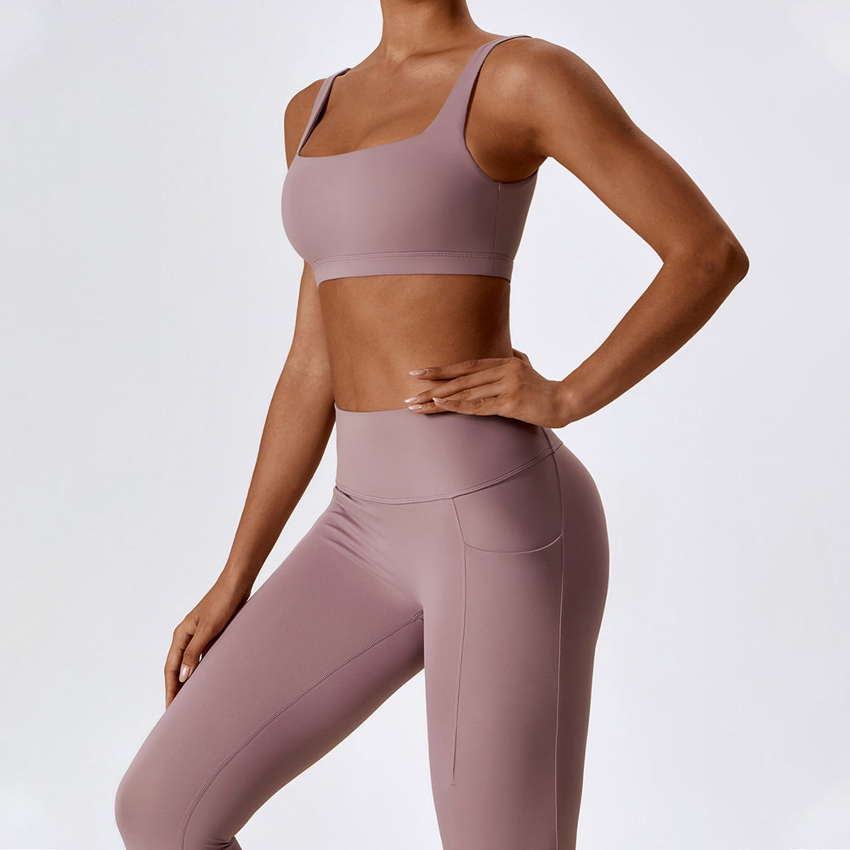 Square Neck Sports Bra - Elora