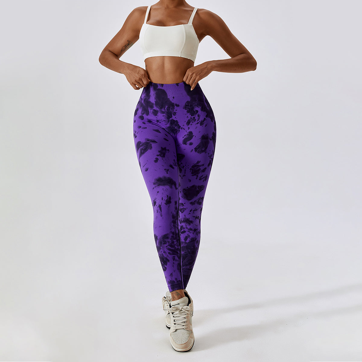 Tie-Dye Seamless High Waisted Leggings