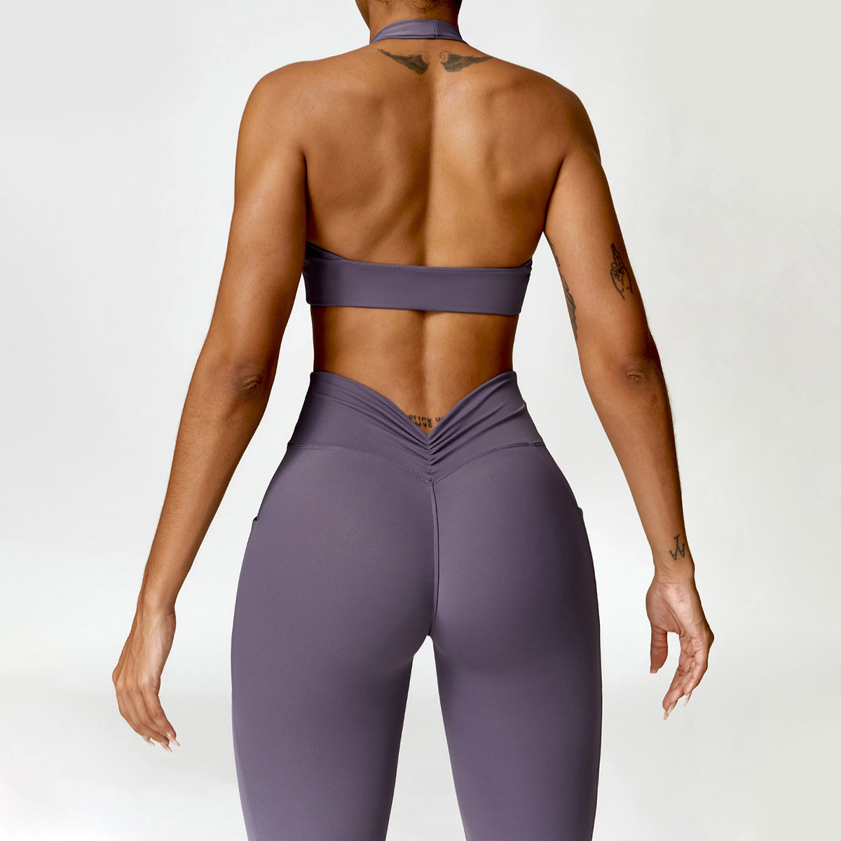 V-back Ruched Leggings - Brice