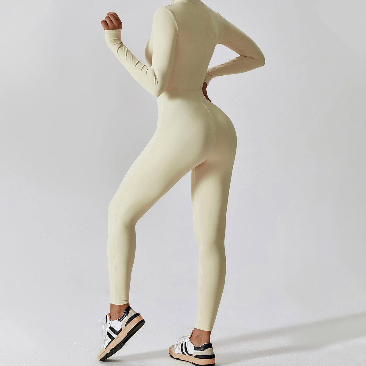 Zipper Long Sleeve Yoga Jumpsuit