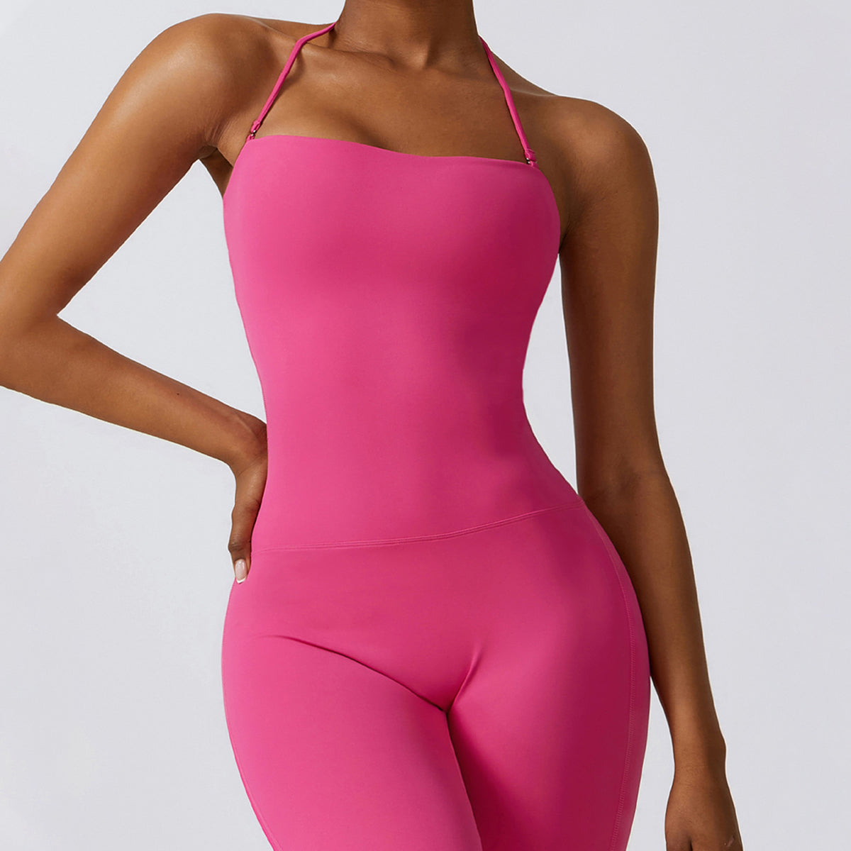 Halter Yoga Flare-leg Jumpsuit