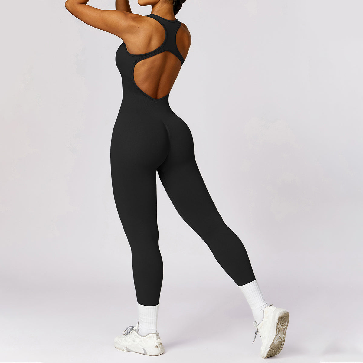 Seamless Cut Out Yoga Jumpsuit - Riza