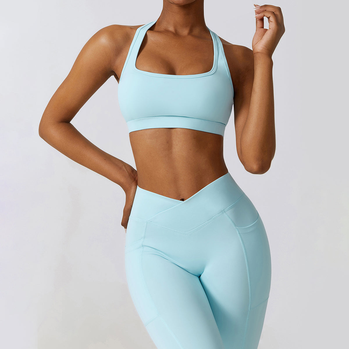 Halter Square Neck Sports Bra