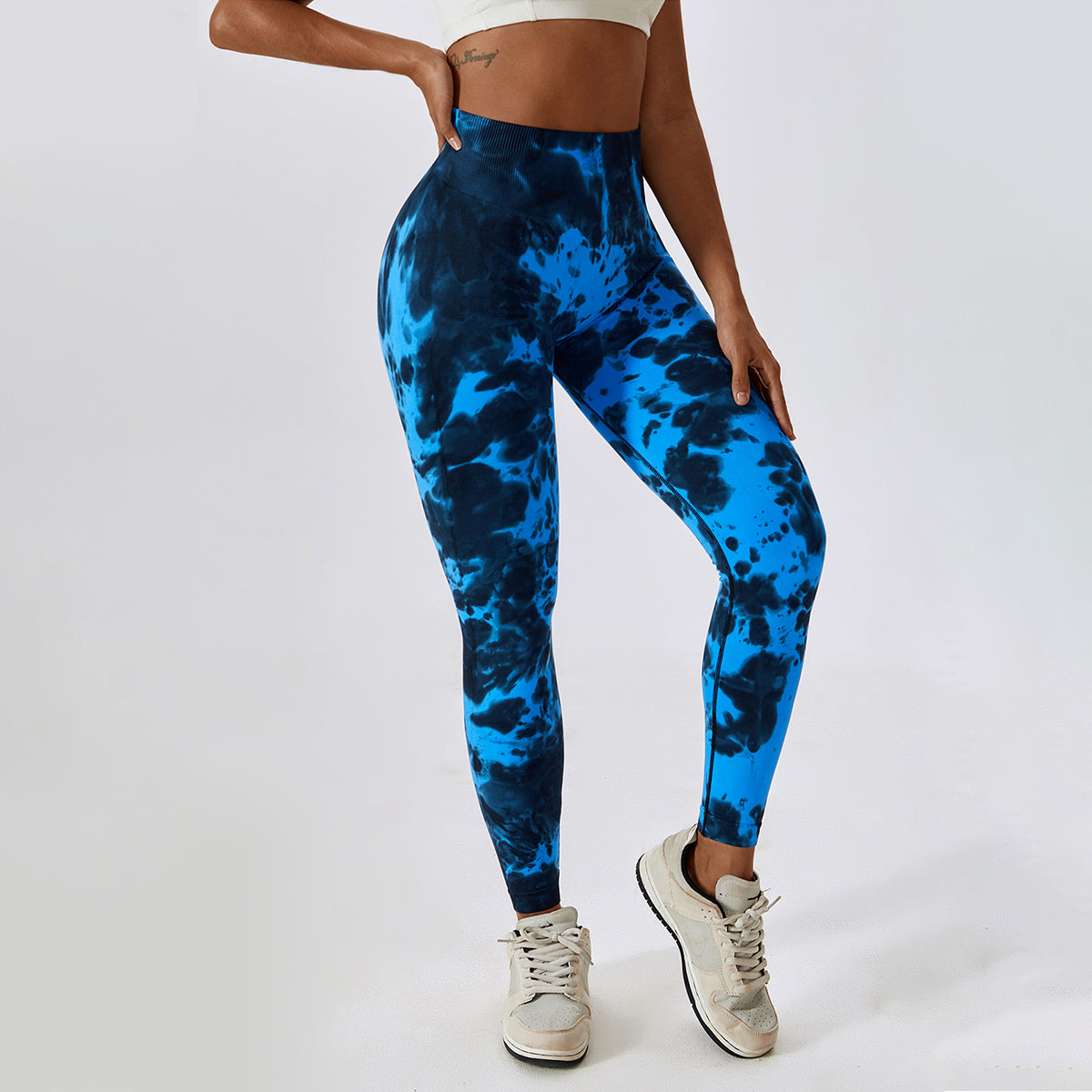 Tie-Dye Seamless High Waisted Leggings