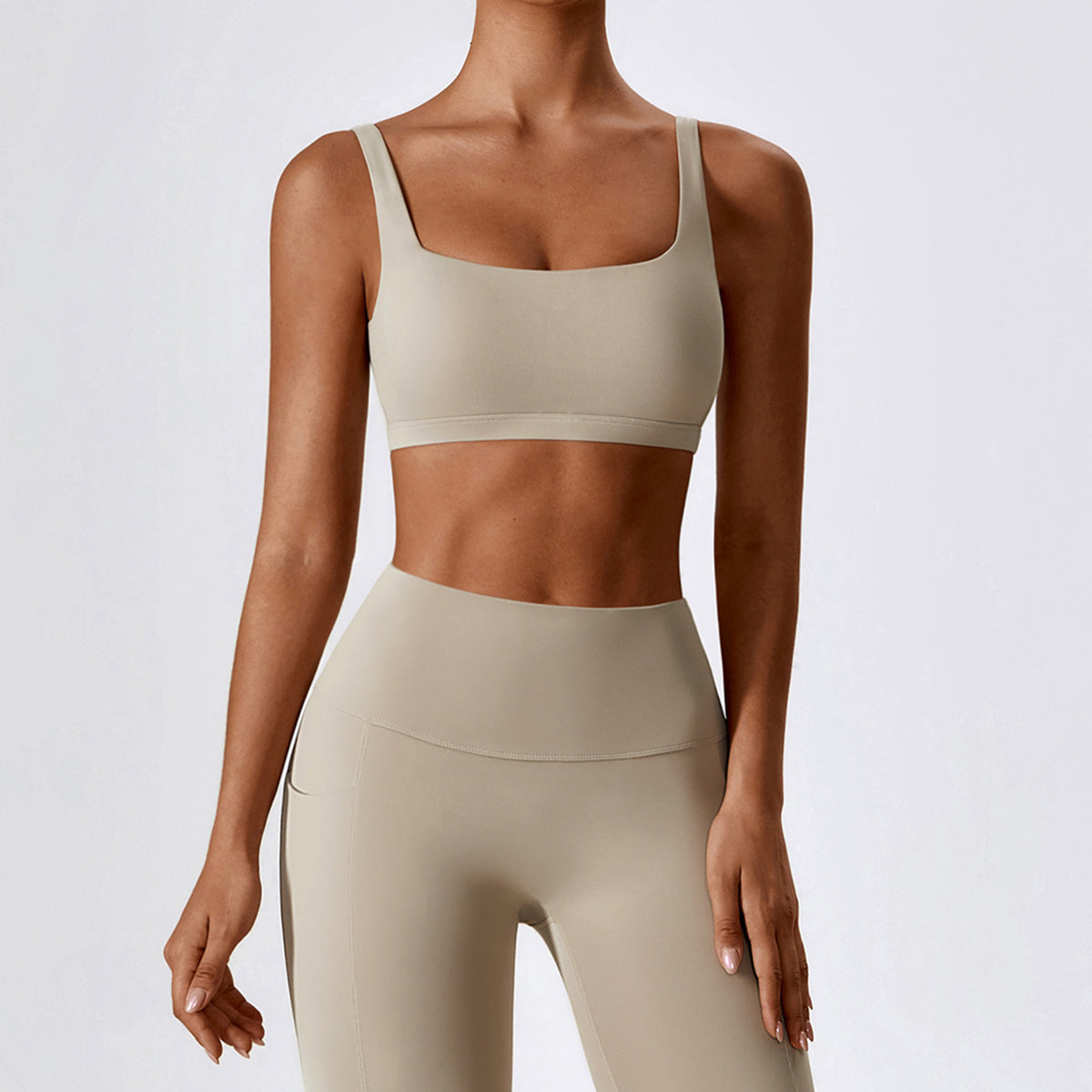 Square Neck Sports Bra - Elora