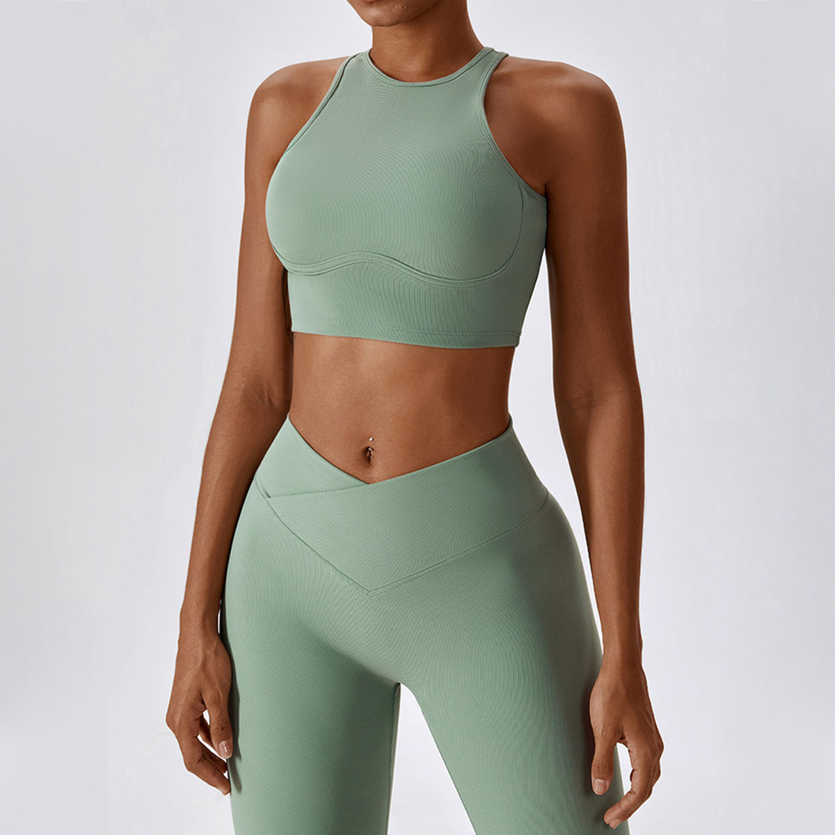 Racerback Cut Out Sports Bra