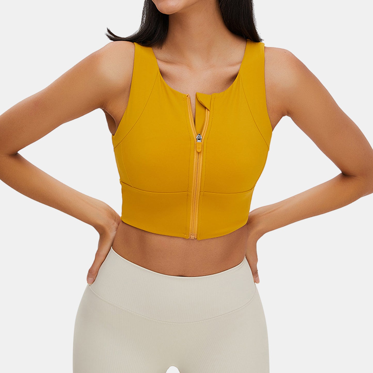 Zipper Yoga Tank Top - Rowina