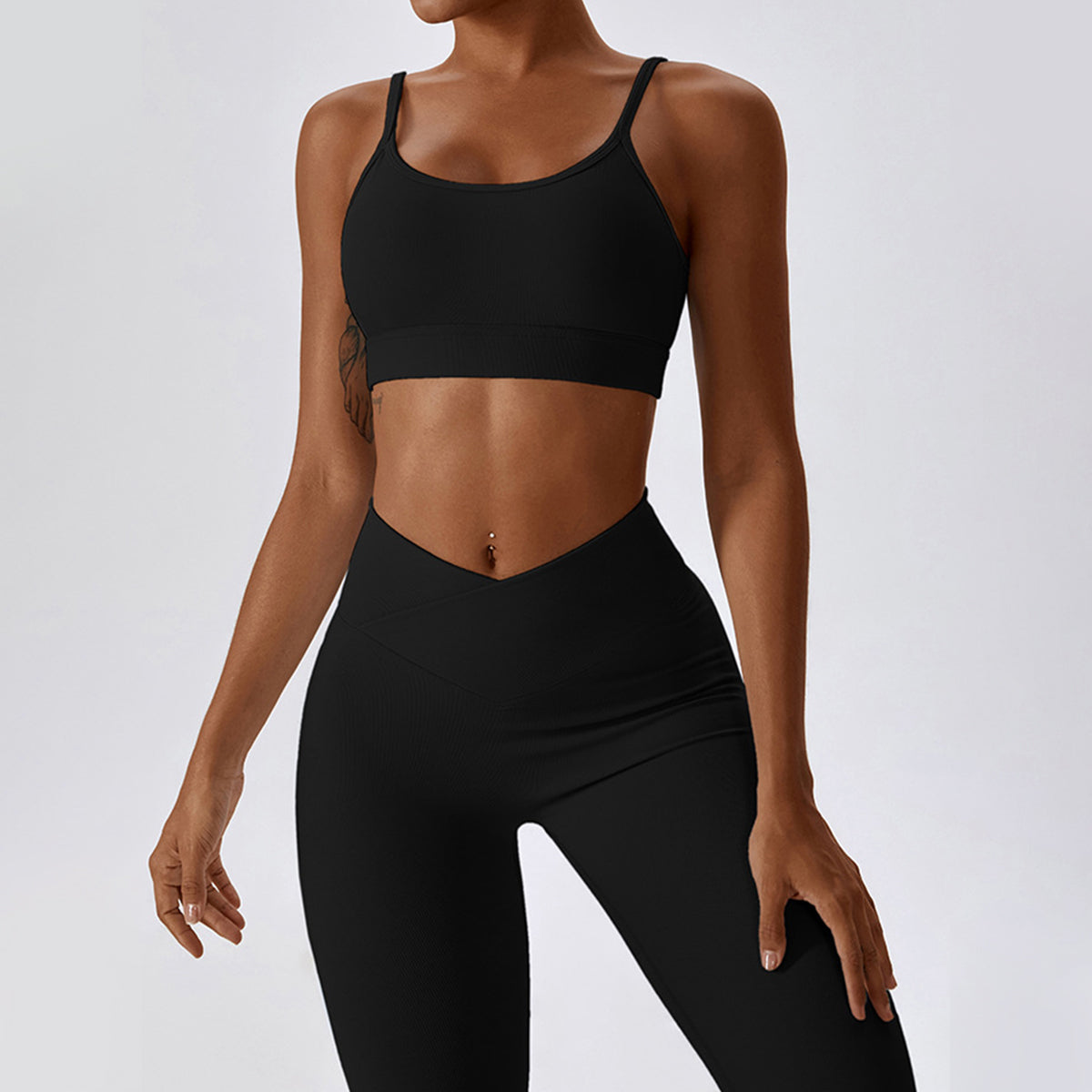 Lace-up Cut Out Sports Bra