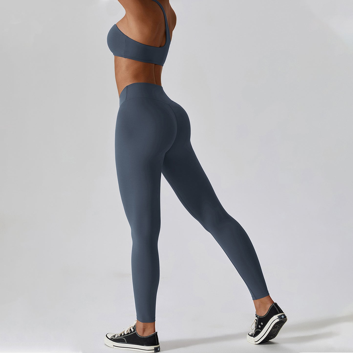 Irregular One Shoulder Workout Bra & Leggings Set