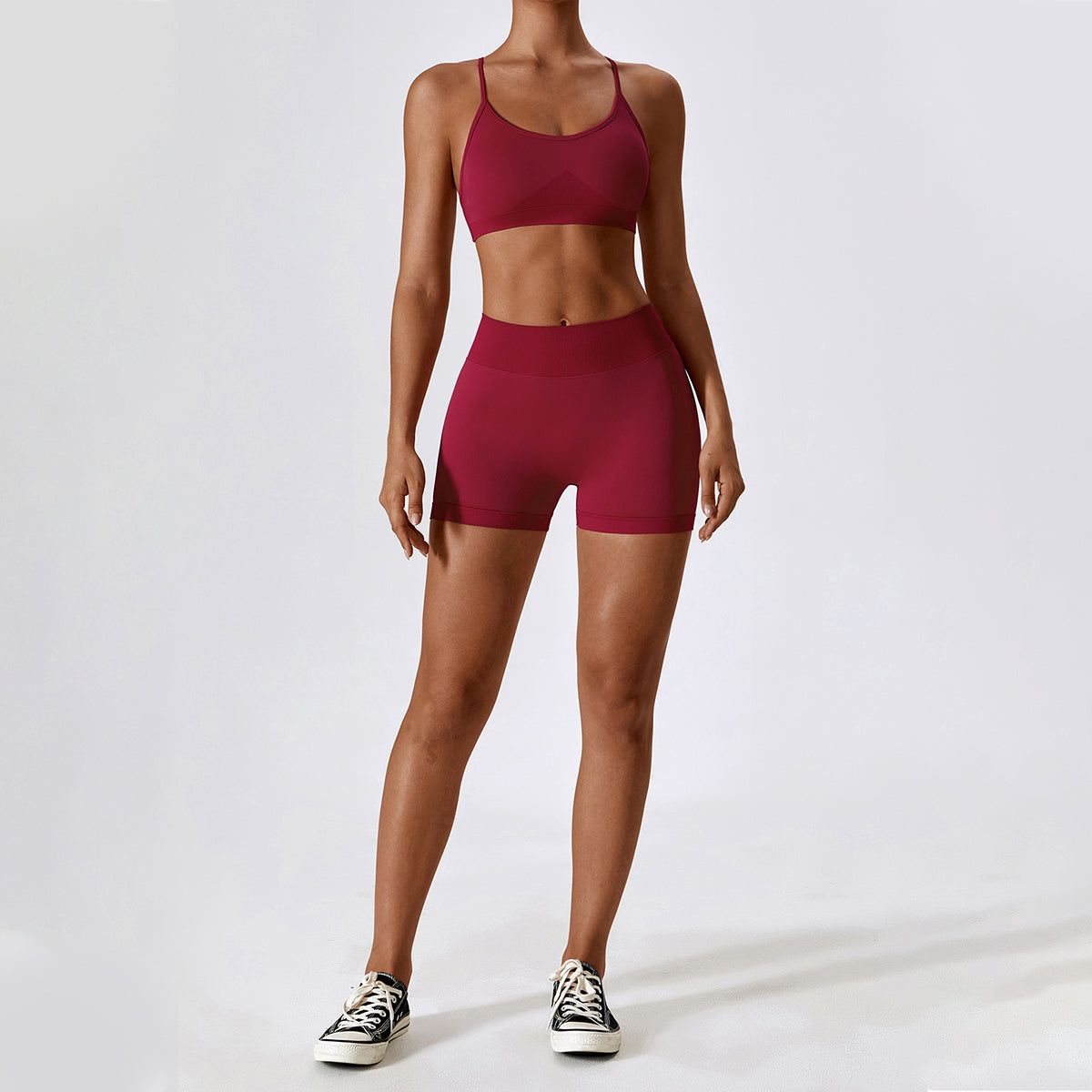 Seamless Backless Crisscross Sports Bra