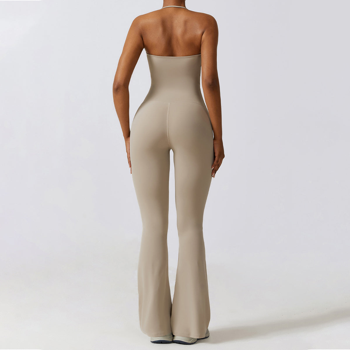 Halter Yoga Flare-leg Jumpsuit