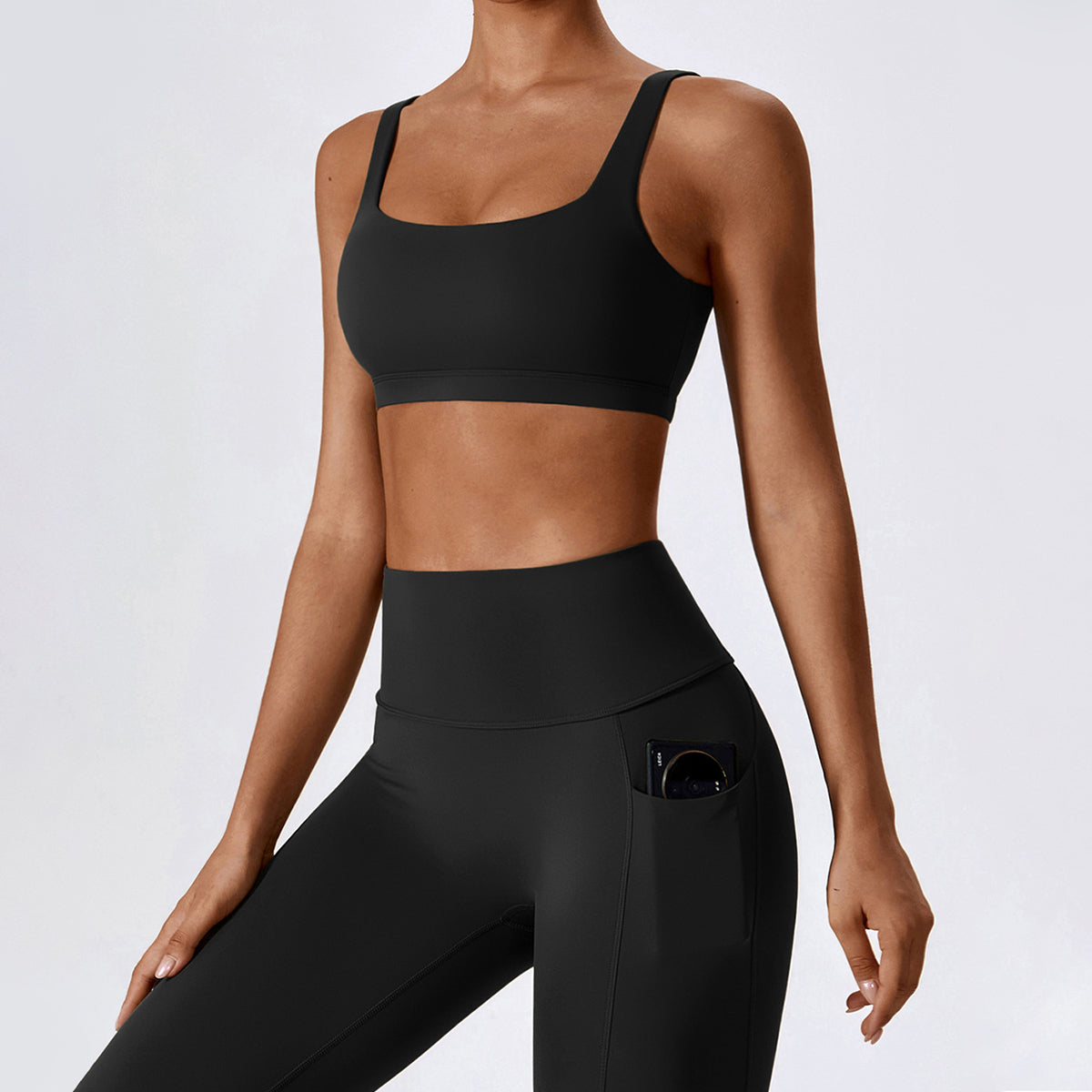 Square Neck Sports Bra - Elora