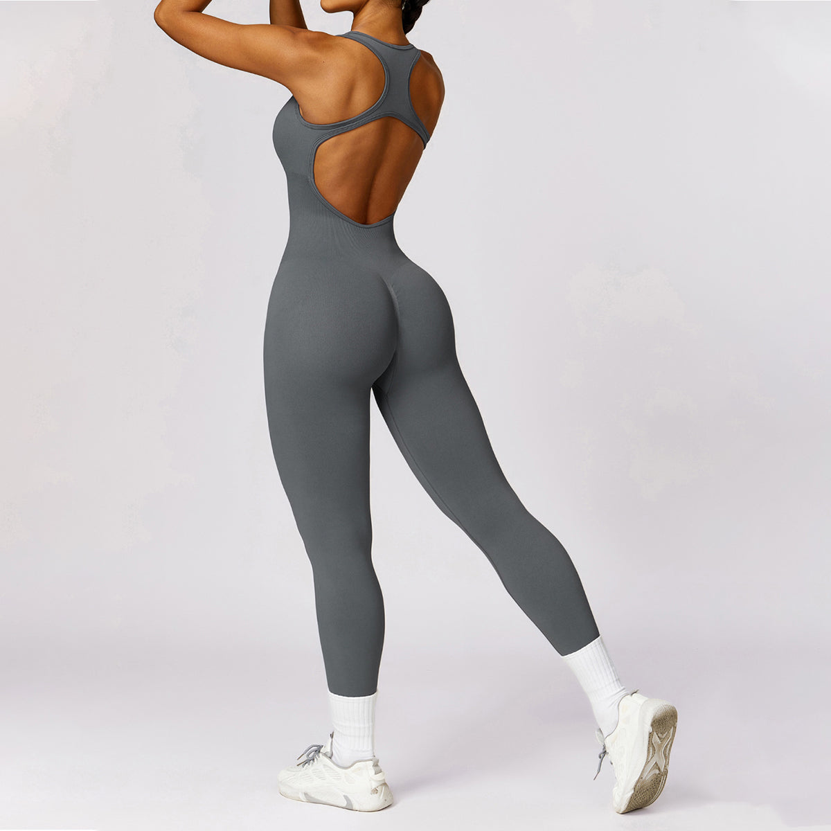 Seamless Cut Out Yoga Jumpsuit - Riza