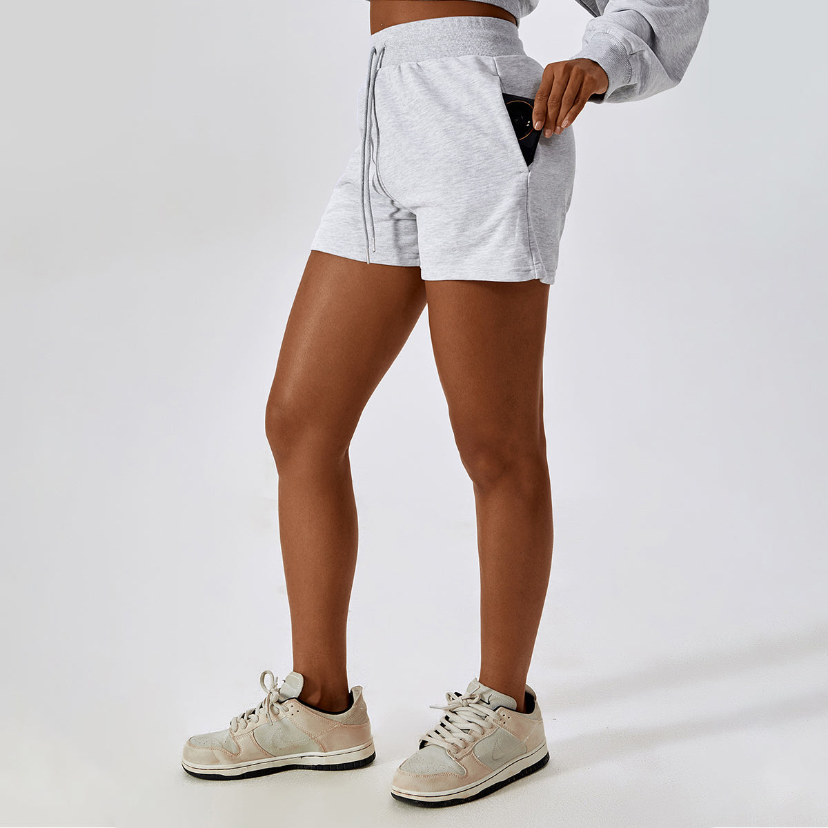 Drawstring Pocket Casual Shorts