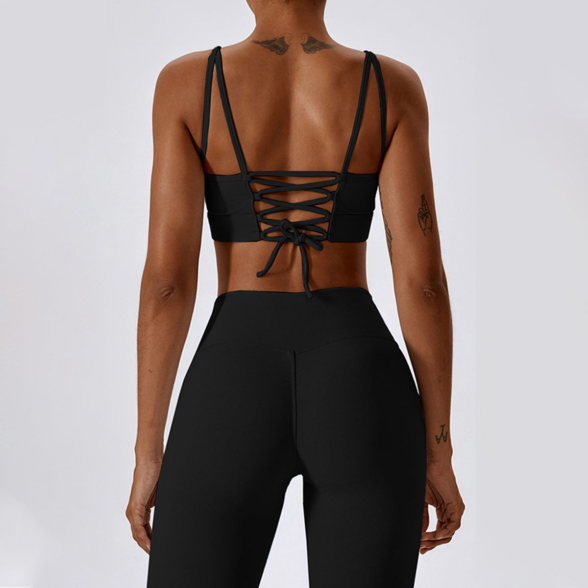 Lace-up Cut Out Sports Bra