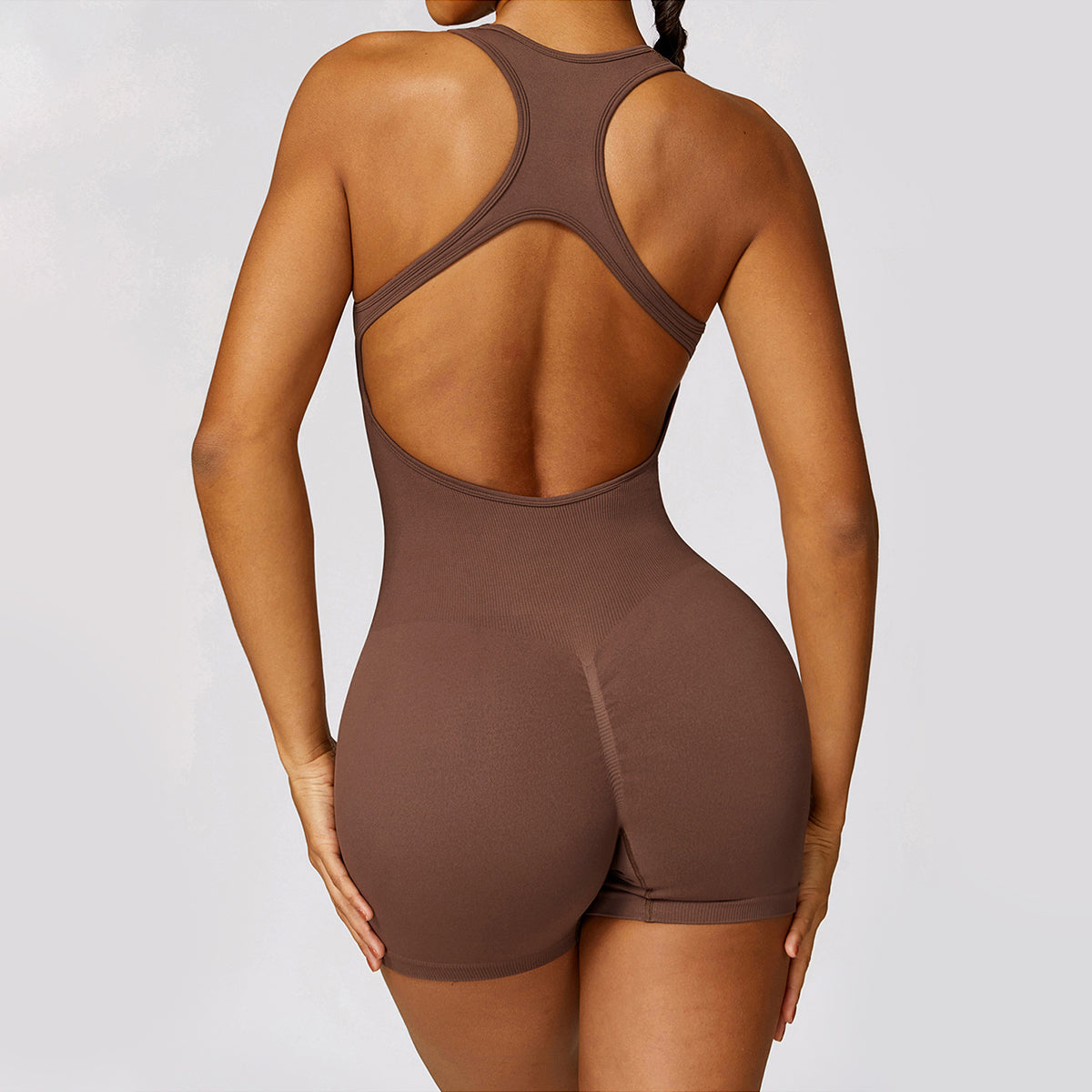 Seamless Cut Out Yoga Romper - Riza