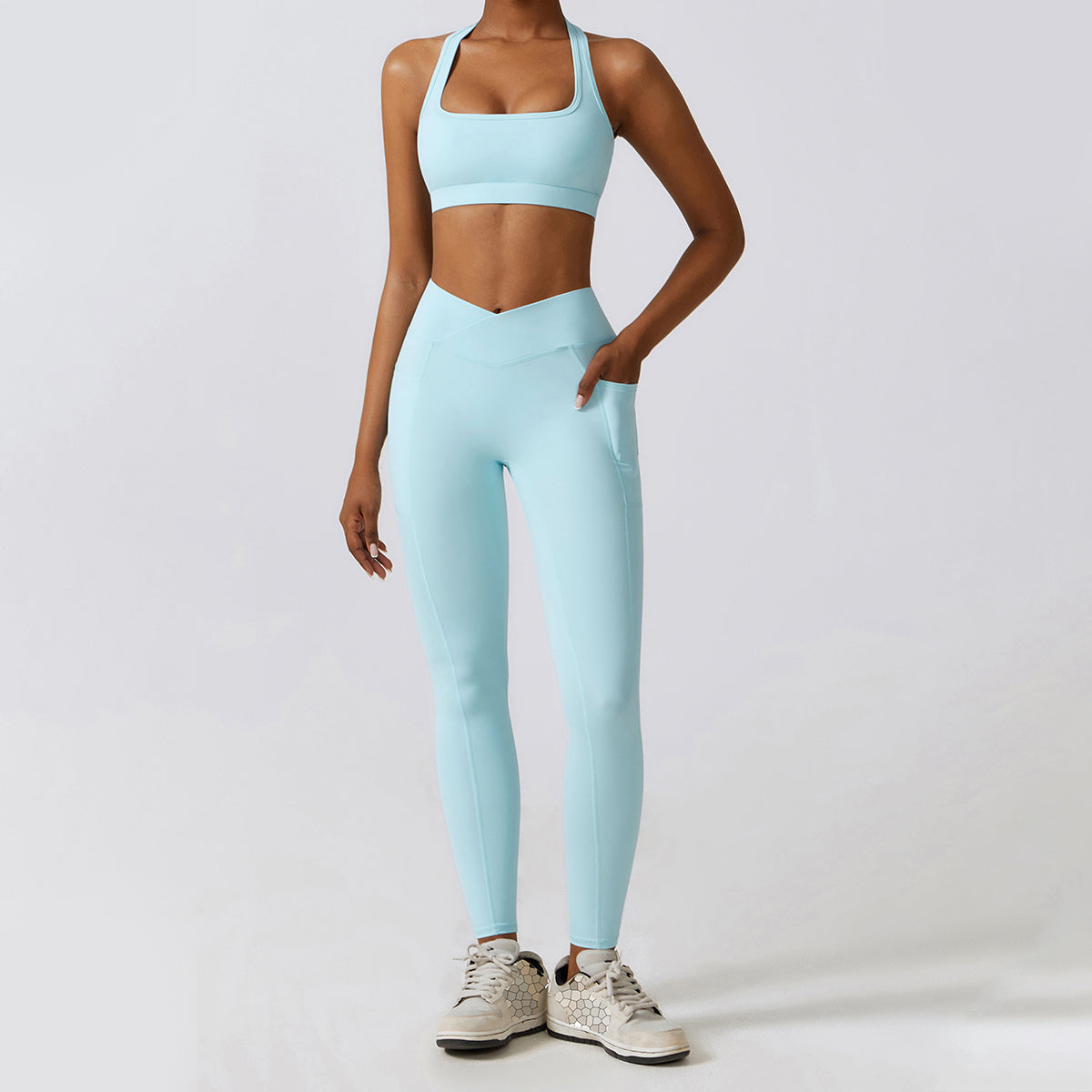 Halter Square Neck Sports Bra