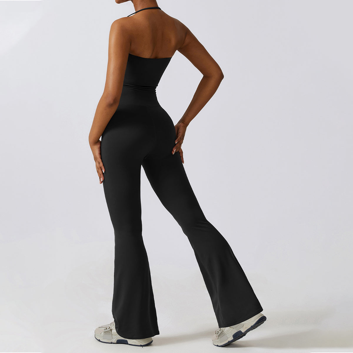 Halter Yoga Flare-leg Jumpsuit