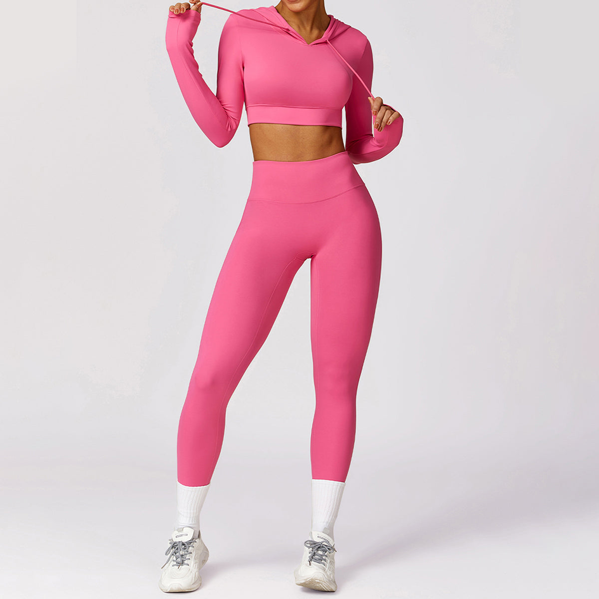 Hoodie Cropped Sports Top - Etel