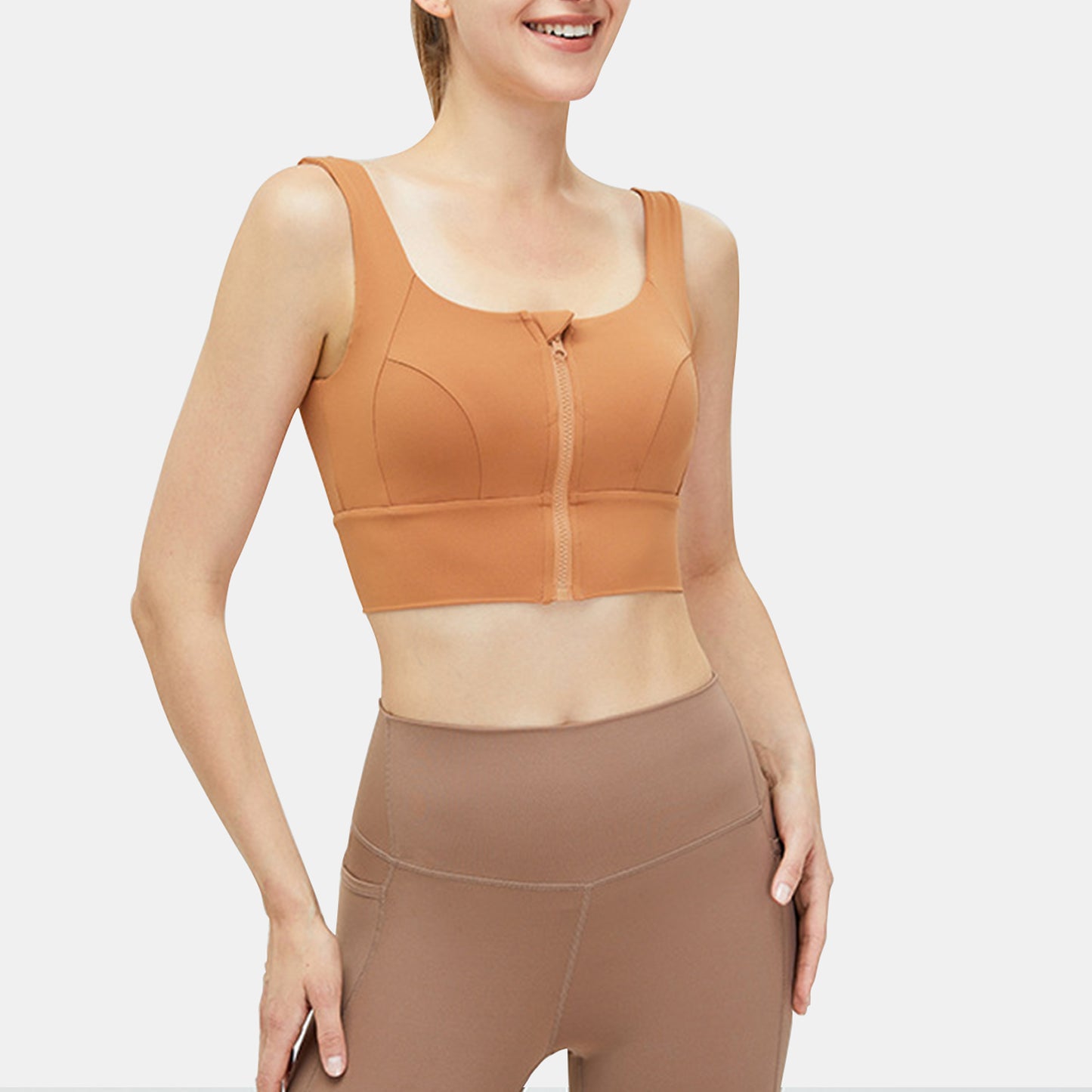 Zipper Sports Bra - Iana