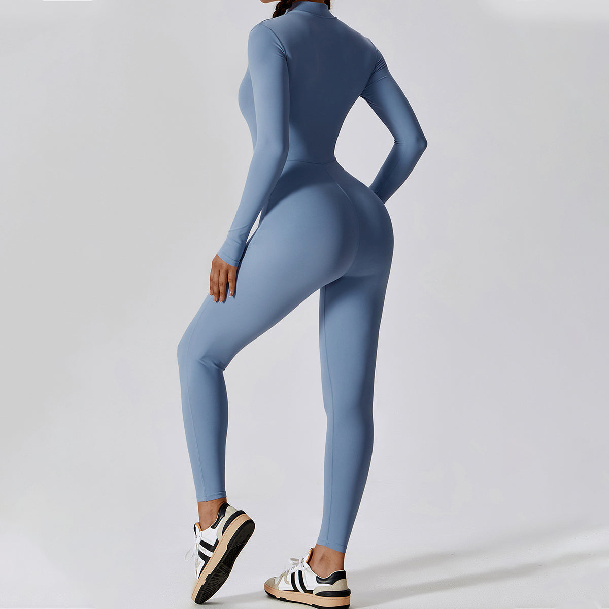 Zipper Long Sleeve Yoga Jumpsuit