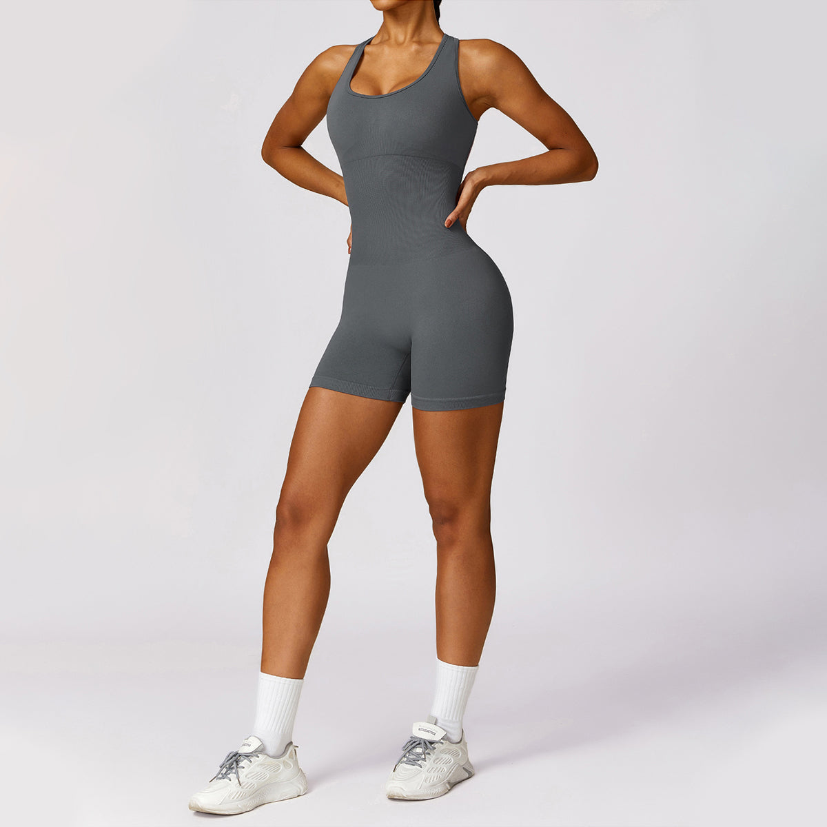 Seamless Cut Out Yoga Romper - Riza