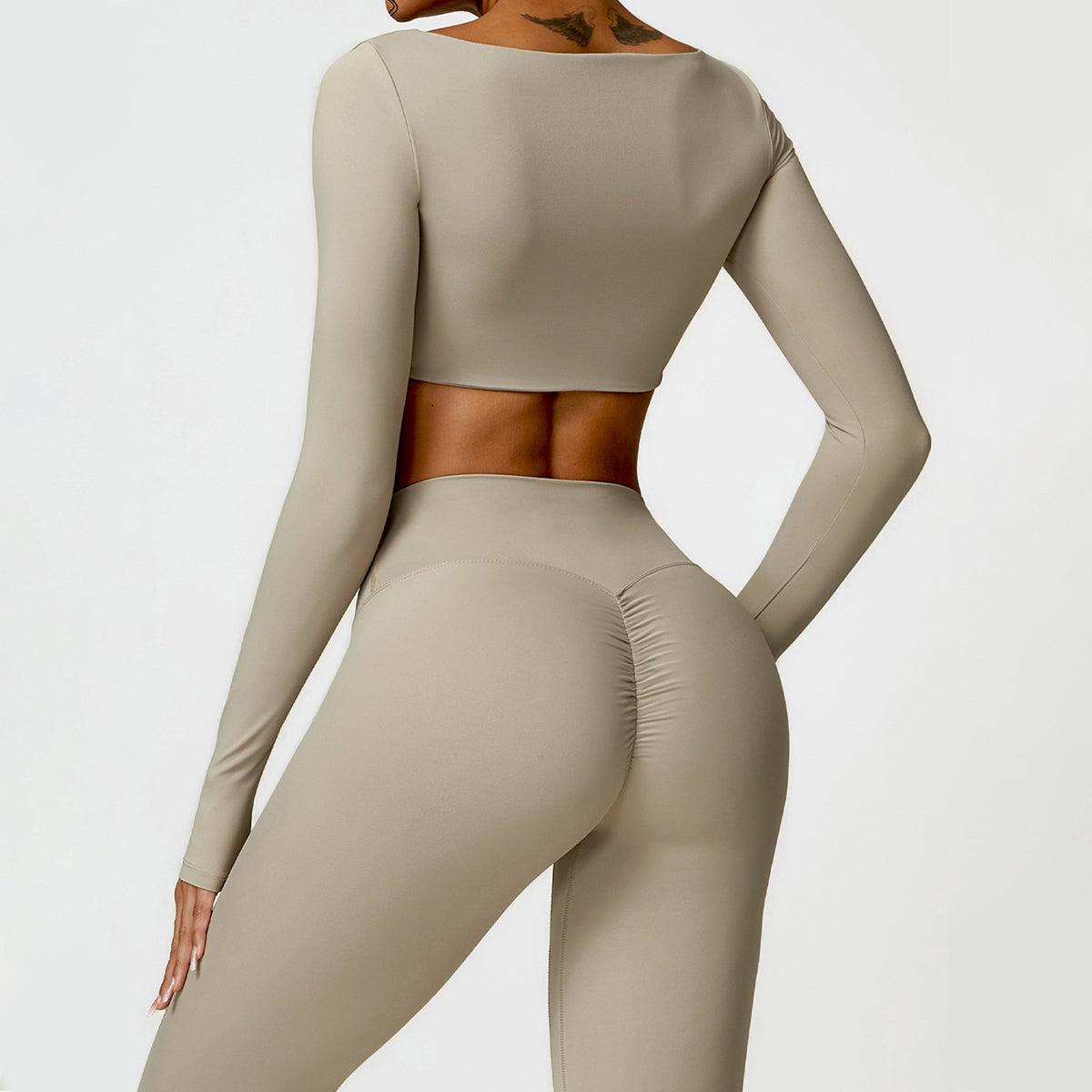 Long Sleeve Cropped Sports Top - Hutcheon