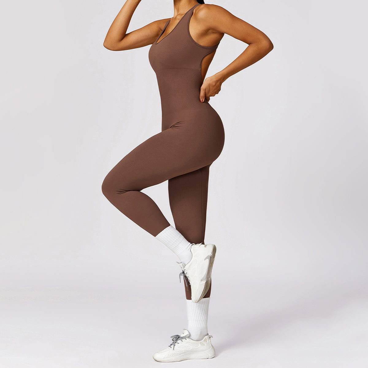 Seamless Cut Out Yoga Jumpsuit - Riza