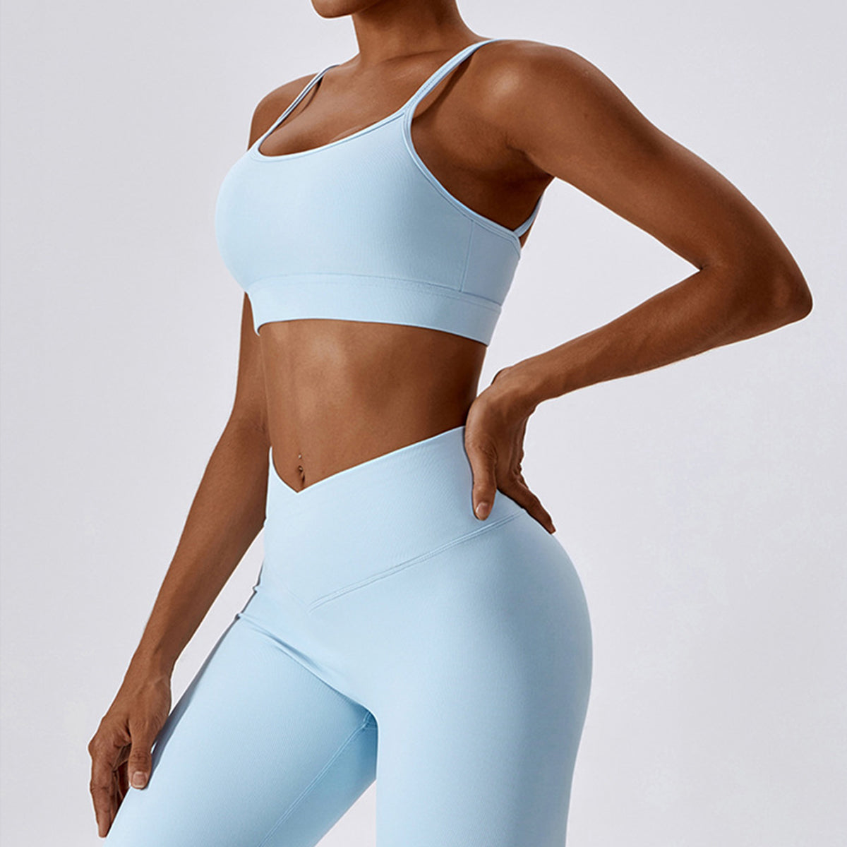 Lace-up Cut Out Sports Bra